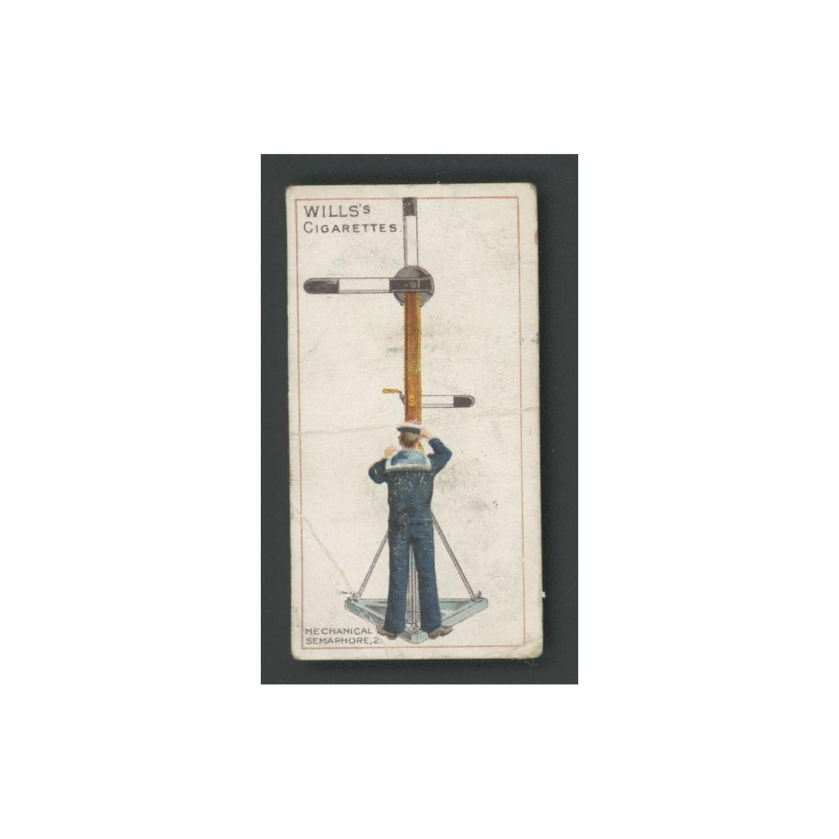 Mechanical Semaphore 1911 Wills Cigarettes Signalling Series #32.0 Poor