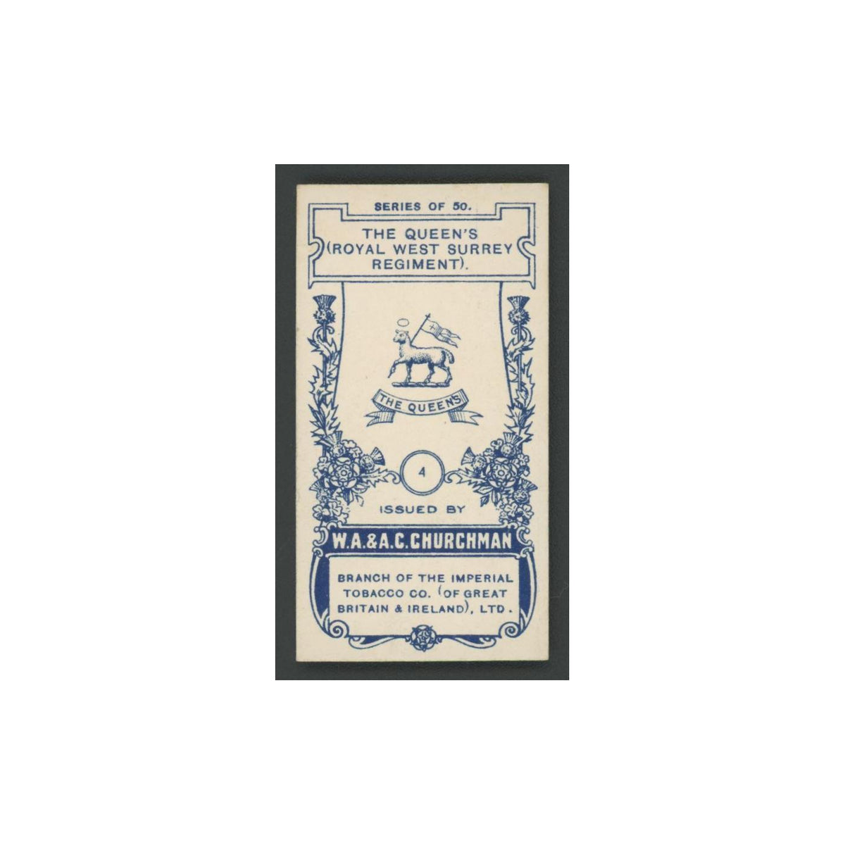 Royal West Surrey 1912 #4.0 EX