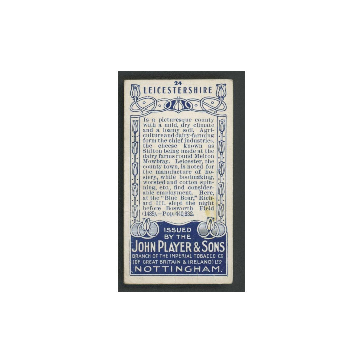 Leicestershire Hosiery 1914 #24.0 VG