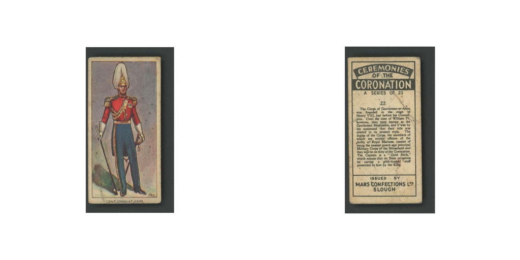 Gentleman At Arms 1937 Mars Confections Ceremonies Coronation #22.0 VG