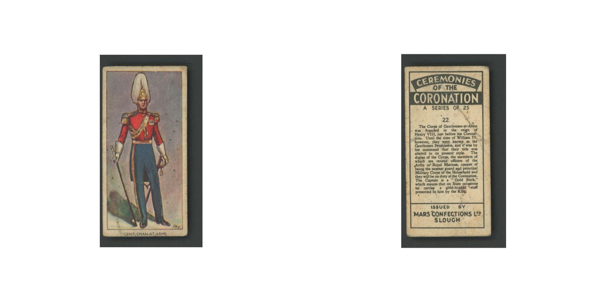 Gentleman At Arms 1937 Mars Confections Ceremonies Coronation #22.0 VG