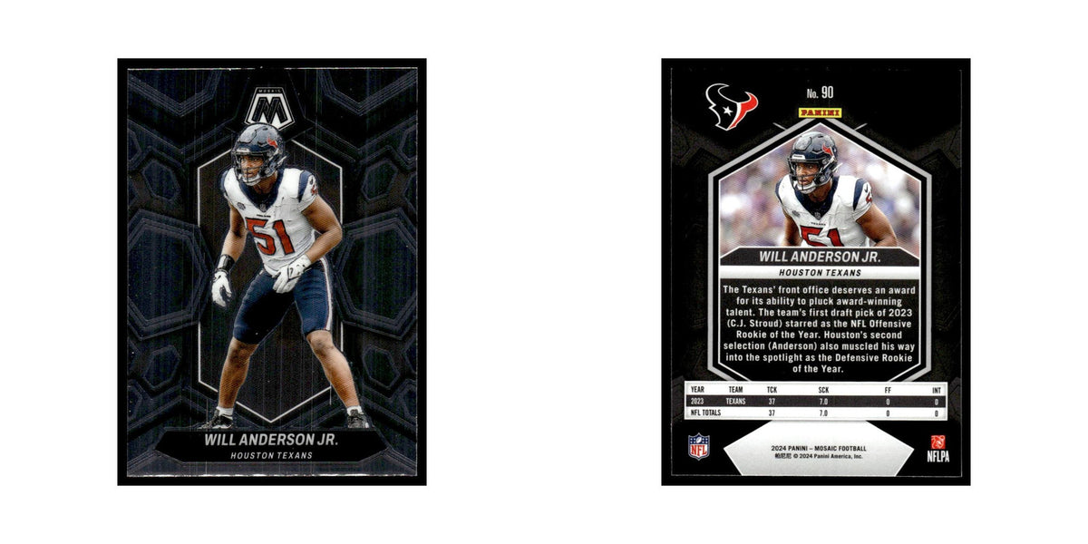 Will Anderson Jr. 2024 Panini Mosaic #90 Houston Texans Football Card NM