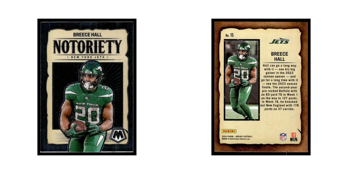 Breece Hall 2024 Panini Mosaic #15 New York Jets Football Card NM