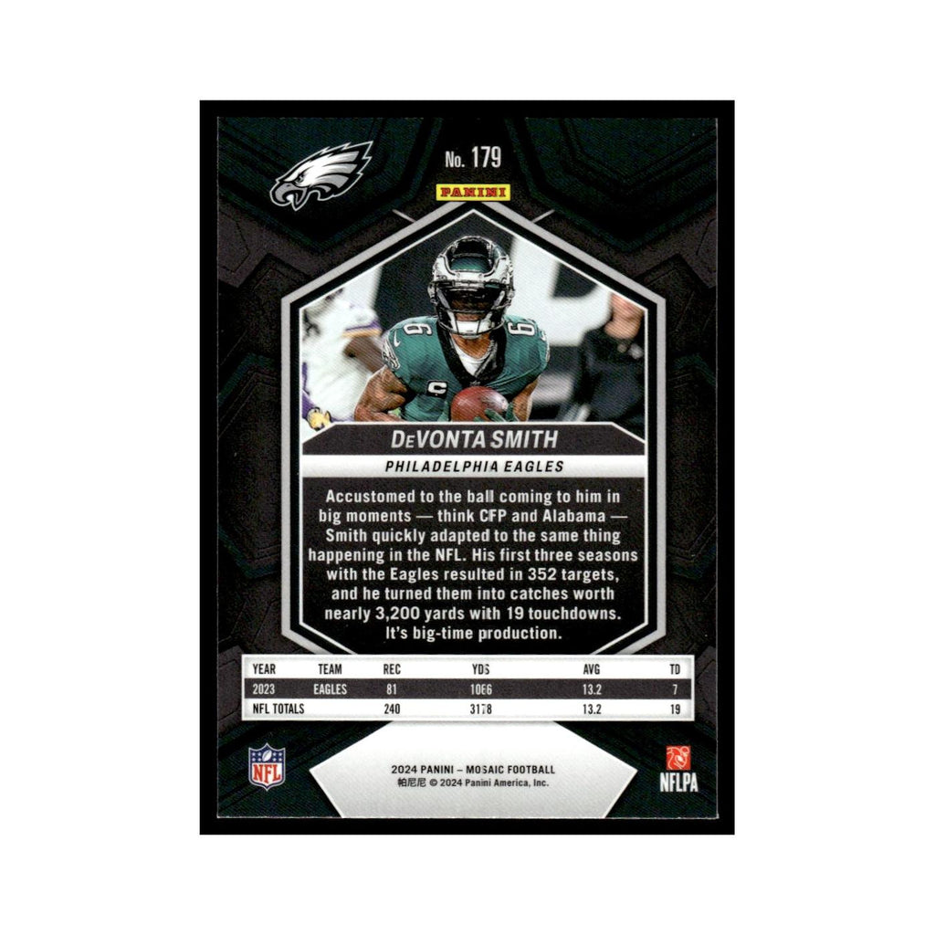 DeVonta Smith 2024 Panini Mosaic #179 Philadelphia Eagles Football Card NM