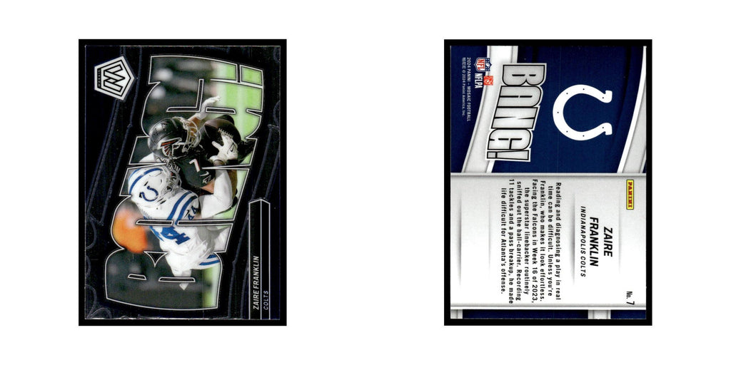 Zaire Franklin 2024 Panini Mosaic #7 Indianapolis Colts Football Card NM