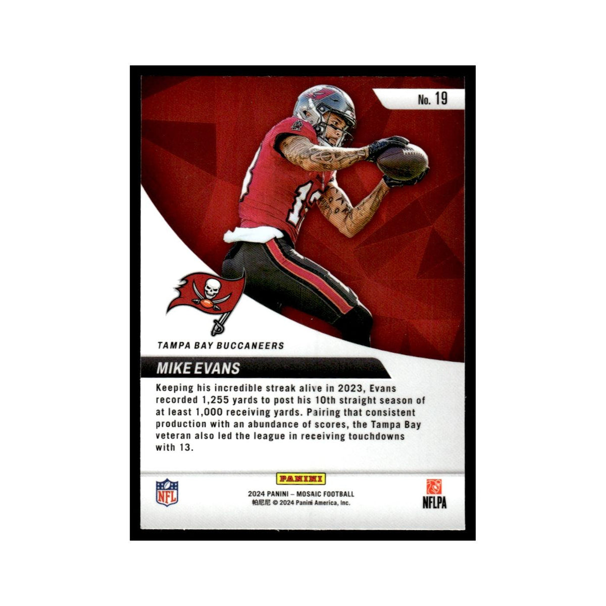 Mike Evans 2024 Panini Mosaic #19 Tampa Bay Buccaneers Football Card NM
