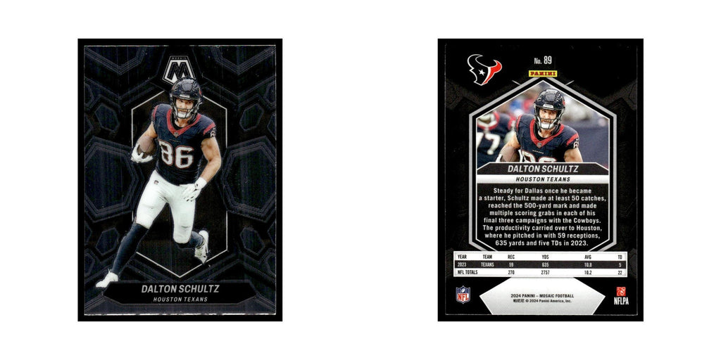 Dalton Schultz 2024 Panini Mosaic #89 Houston Texans Football Card NM