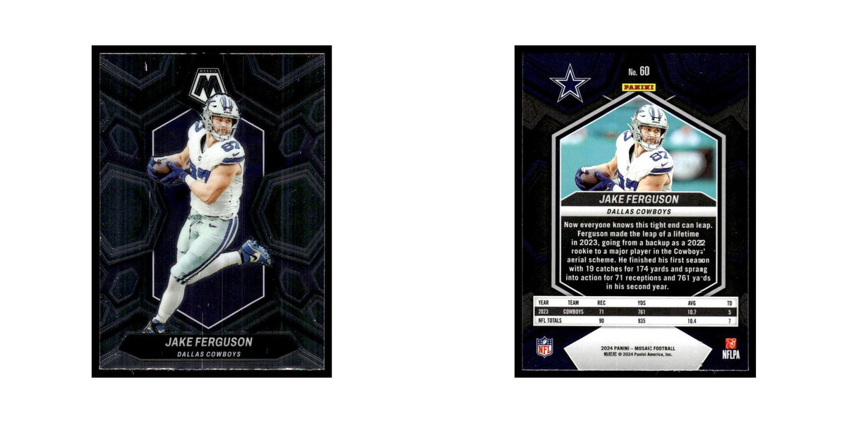 Jake Ferguson 2024 Panini Mosaic #60 Dallas Cowboys Football Card NM