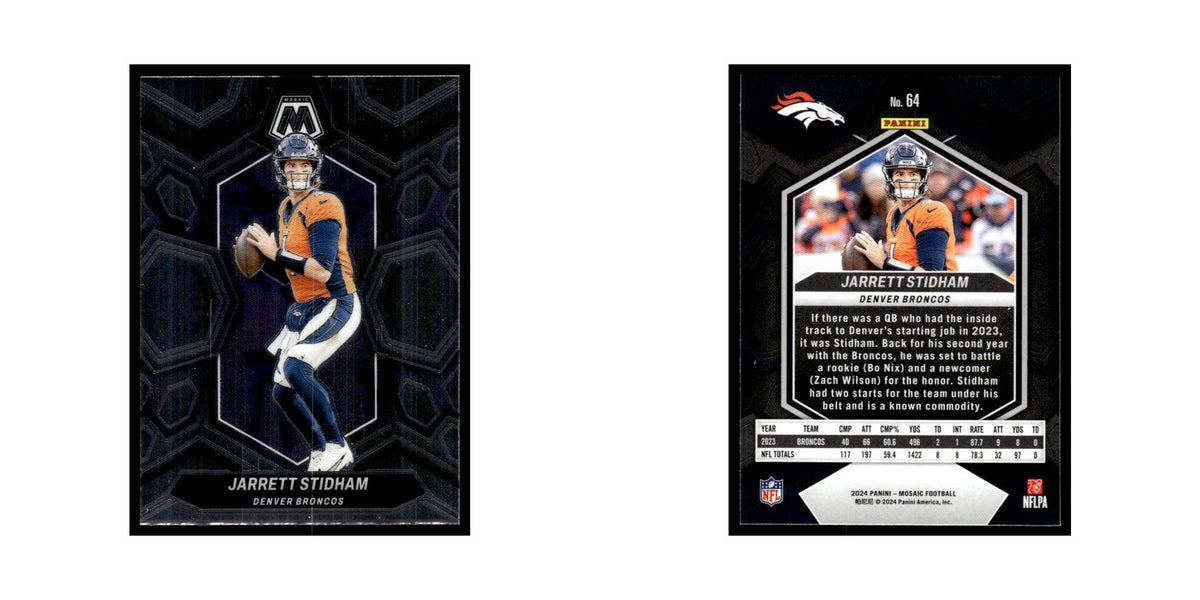 Jarrett Stidham 2024 Panini Mosaic #64 Denver Broncos Football Card NM