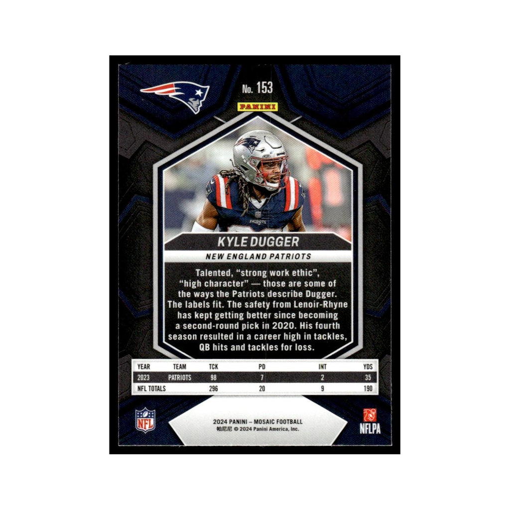 Kyle Dugger 2024 Panini Mosaic #153 New England Patriots Football Card NM