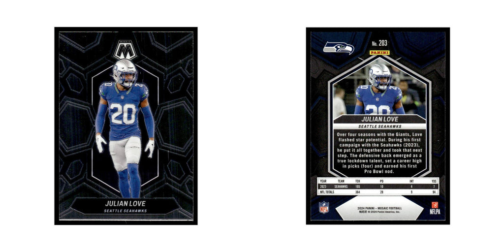 Julian Love 2024 Panini Mosaic #203 Seattle Seahawks Football Card NM