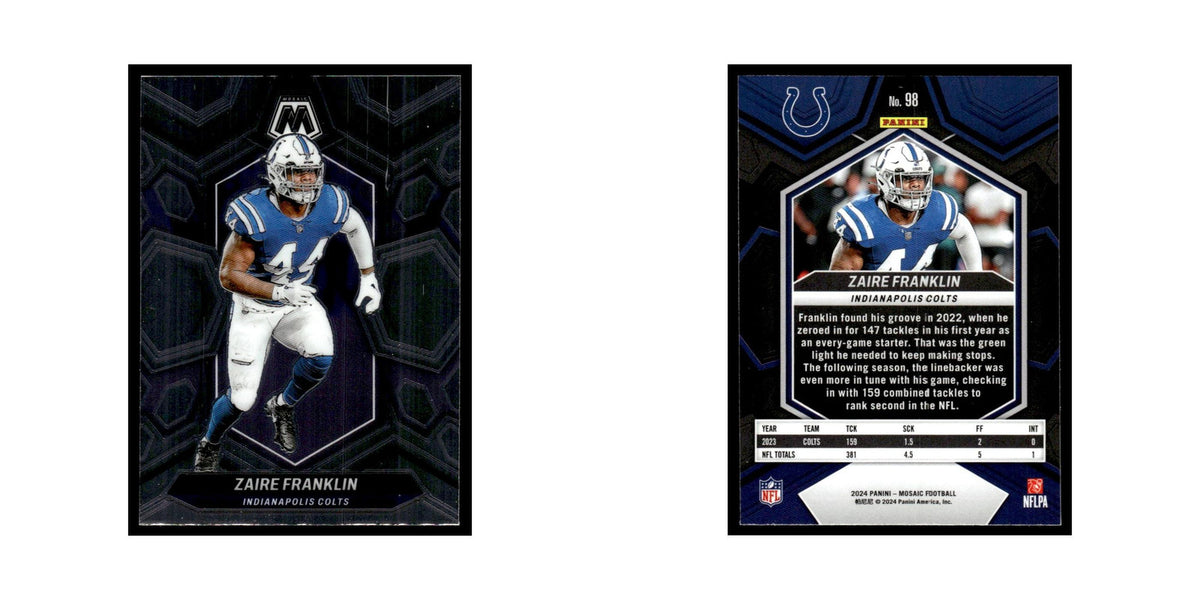 Zaire Franklin 2024 Panini Mosaic #98 Indianapolis Colts Football Card NM