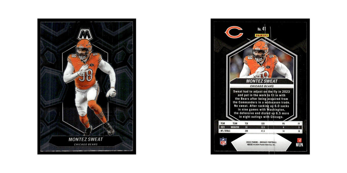 Montez Sweat 2024 Panini Mosaic #41 Chicago Bears Football Card NM