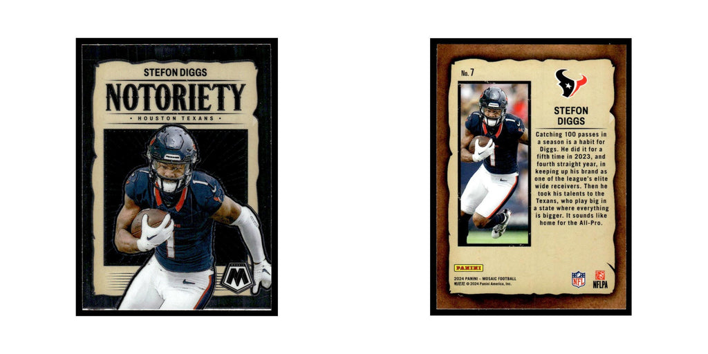 Stefon Diggs 2024 Panini Mosaic #7 Houston Texans Football Card NM