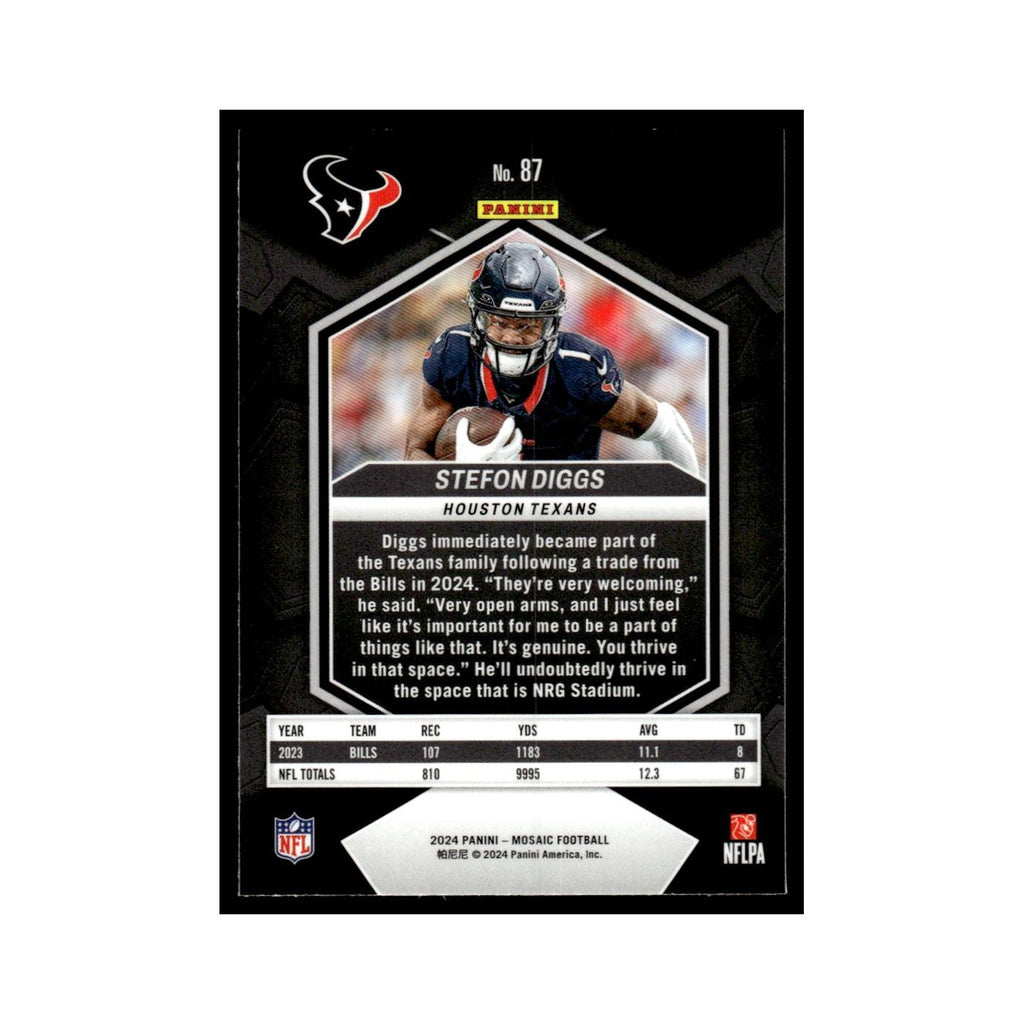 Stefon Diggs 2024 Panini Mosaic #87 Houston Texans Football Card NM