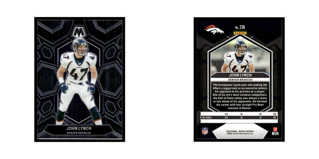 John Lynch 2024 Panini Mosaic #236 Denver Broncos Football Card NM