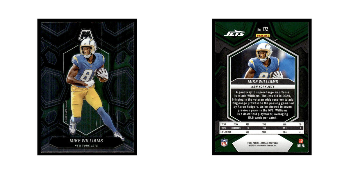 Mike Williams 2024 Panini Mosaic #172 New York Jets Football Card NM