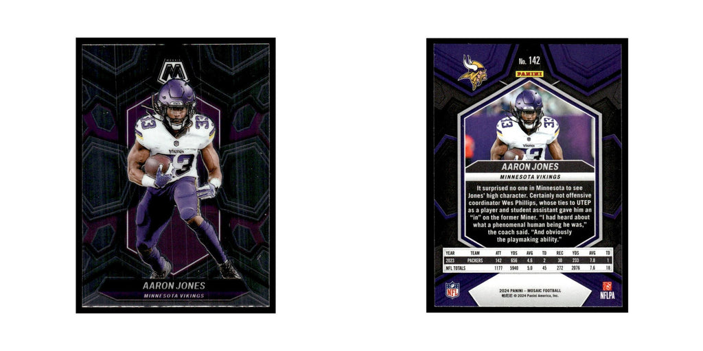 Aaron Jones 2024 Panini Mosaic #142 Minnesota Vikings Football Card NM