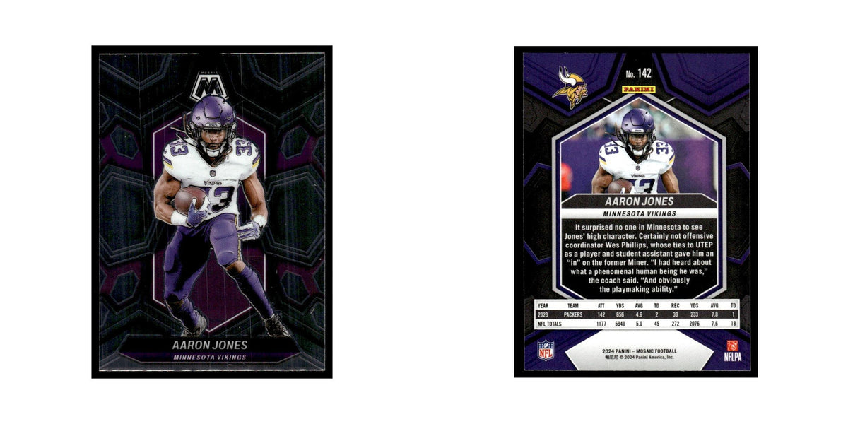Aaron Jones 2024 Panini Mosaic #142 Minnesota Vikings Football Card NM