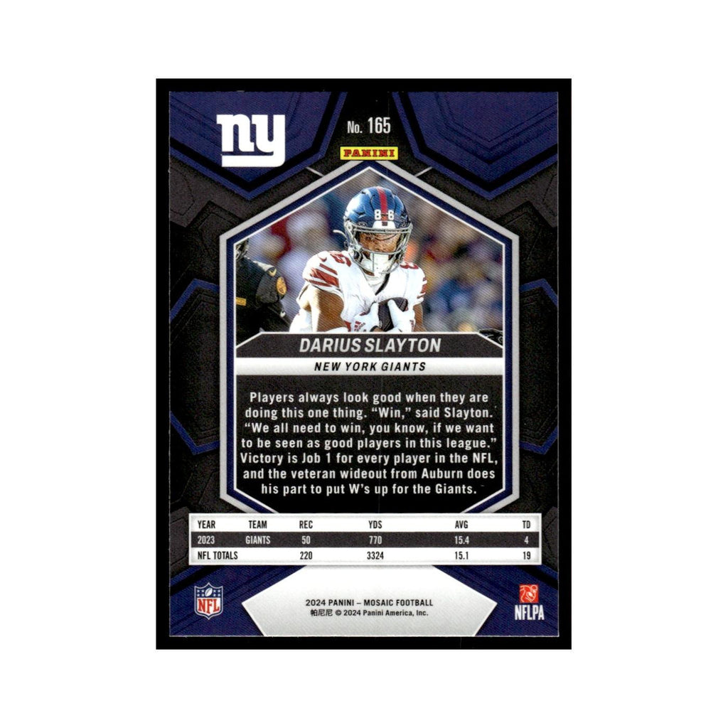 Darius Slayton 2024 Panini Mosaic #165 New York Giants Football Card NM