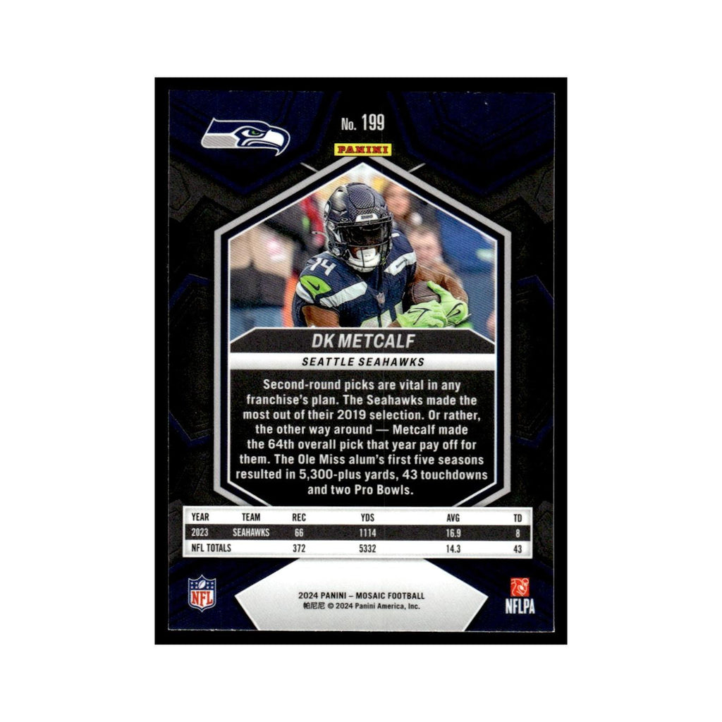 DK Metcalf 2024 Panini Mosaic #199 Seattle Seahawks Football Card NM
