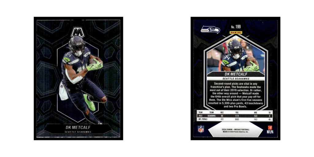 DK Metcalf 2024 Panini Mosaic #199 Seattle Seahawks Football Card NM