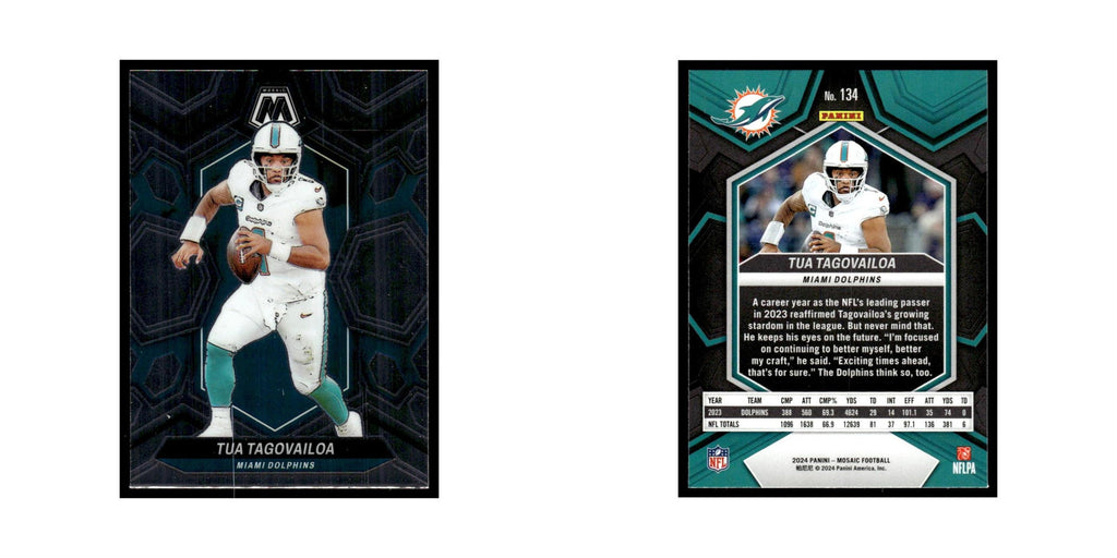 Tua Tagovailoa 2024 Panini Mosaic #134 Miami Dolphins Football Card NM