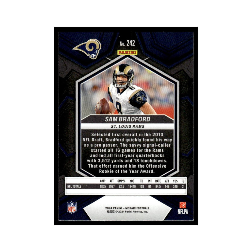 Sam Bradford 2024 Panini Mosaic #242 St. Louis Rams Football Card NM