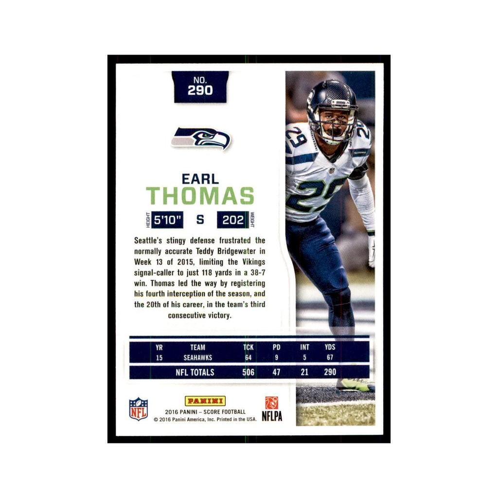 Earl Thomas 2016 Score #290 Football Cards Football Card NM