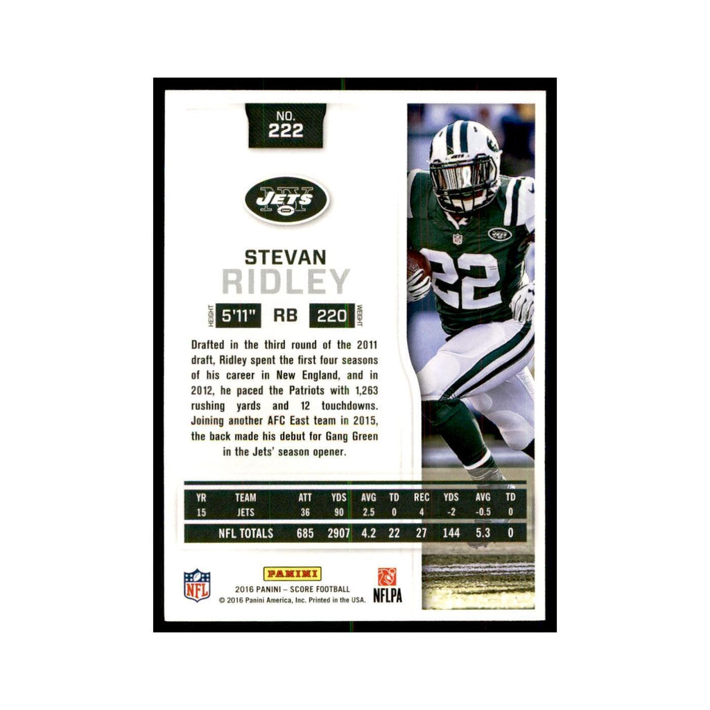 Stevan Ridley 2016 Score #222 Football Cards Football Card NM