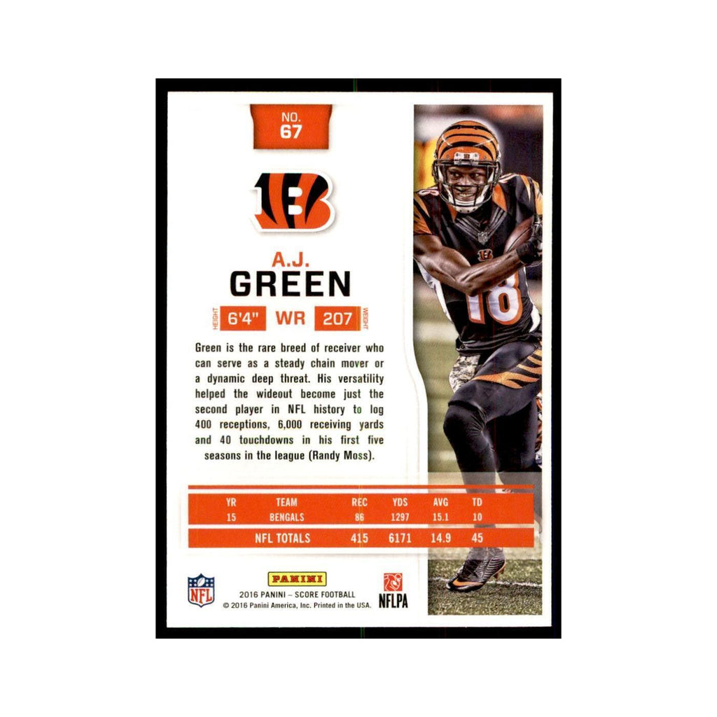 A.J. Green 2016 Score #67 Football Cards Football Card NM