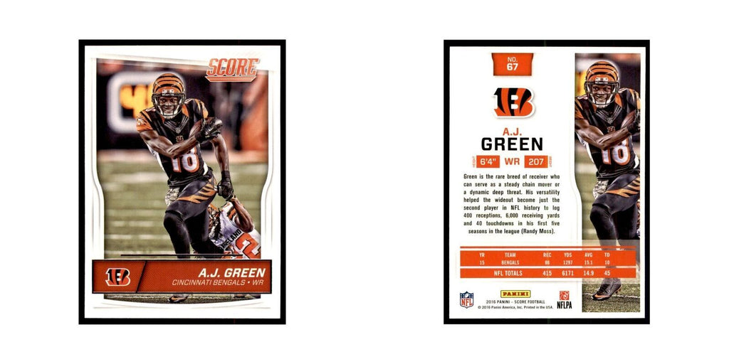 A.J. Green 2016 Score #67 Football Cards Football Card NM