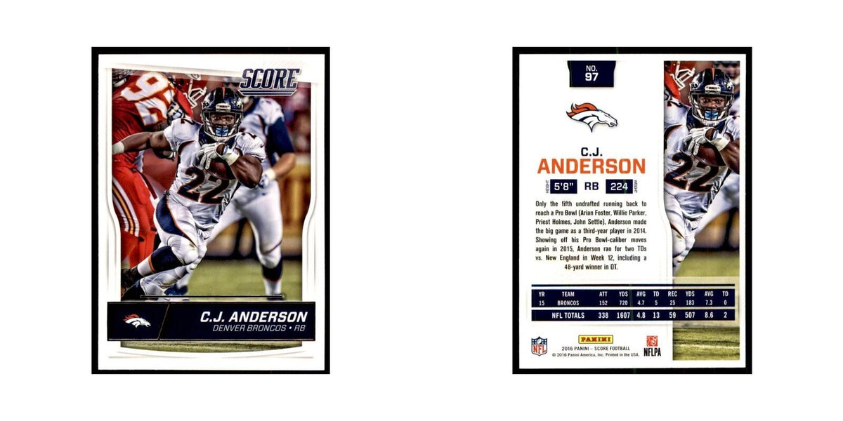 C.J. Anderson 2016 Score #97 Football Cards Football Card NM