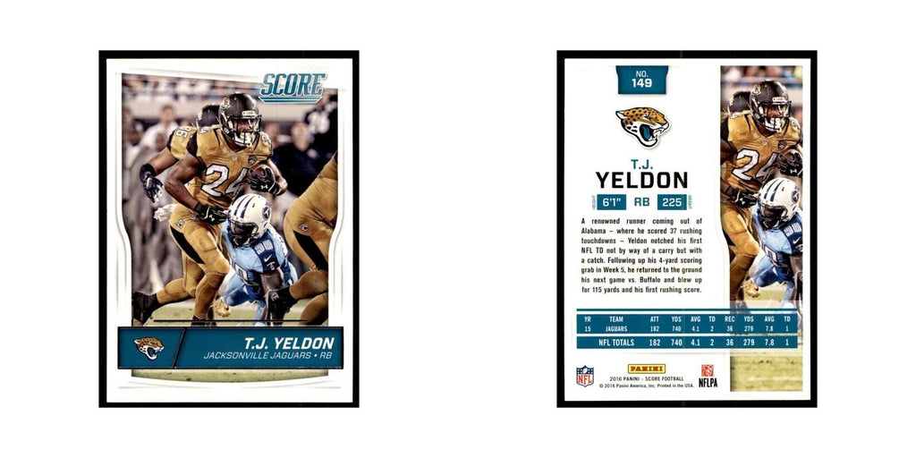 T.J. Yeldon 2016 Score #149 Football Cards Football Card NM