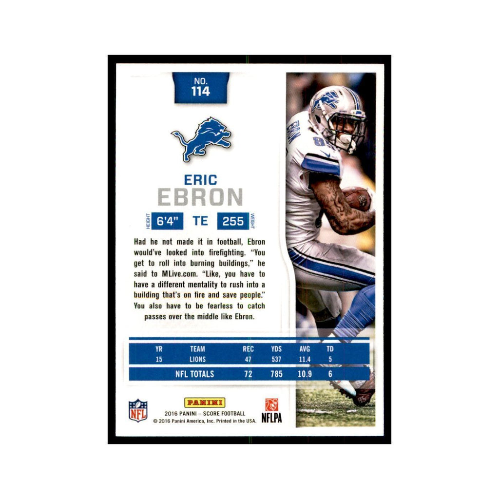 Eric Ebron 2016 Score #114 Football Cards Football Card NM