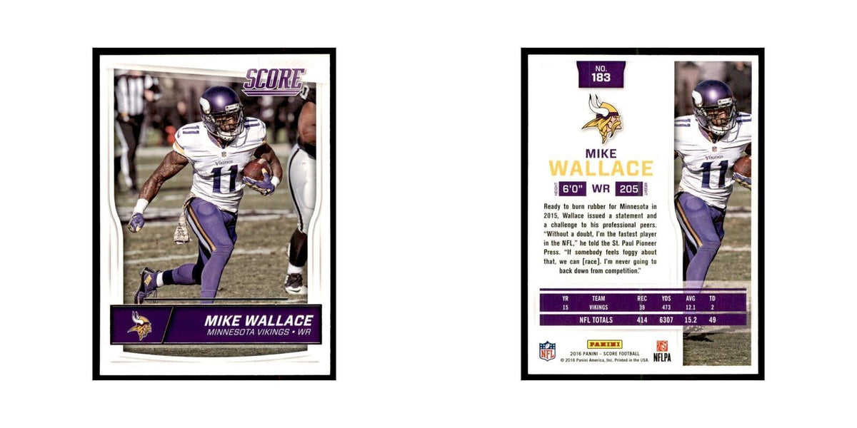 Mike Wallace 2016 Score #183 Football Cards Football Card NM