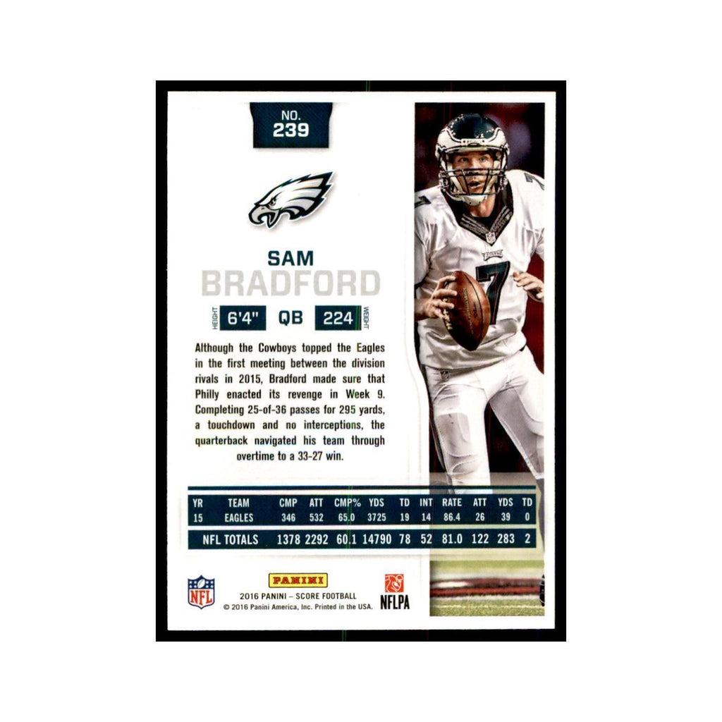 Sam Bradford 2016 Score #239 Football Cards Football Card NM