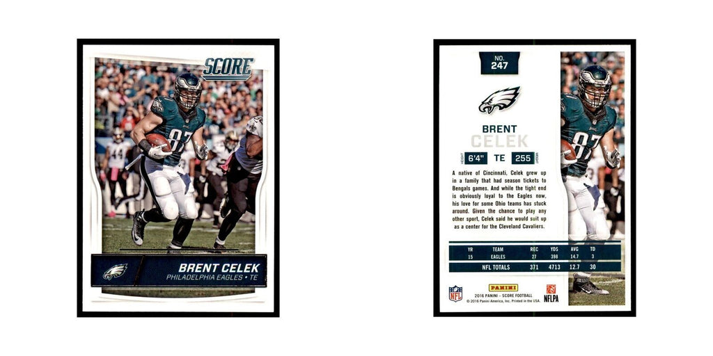 Brent Celek 2016 Score #247 Football Cards Football Card NM