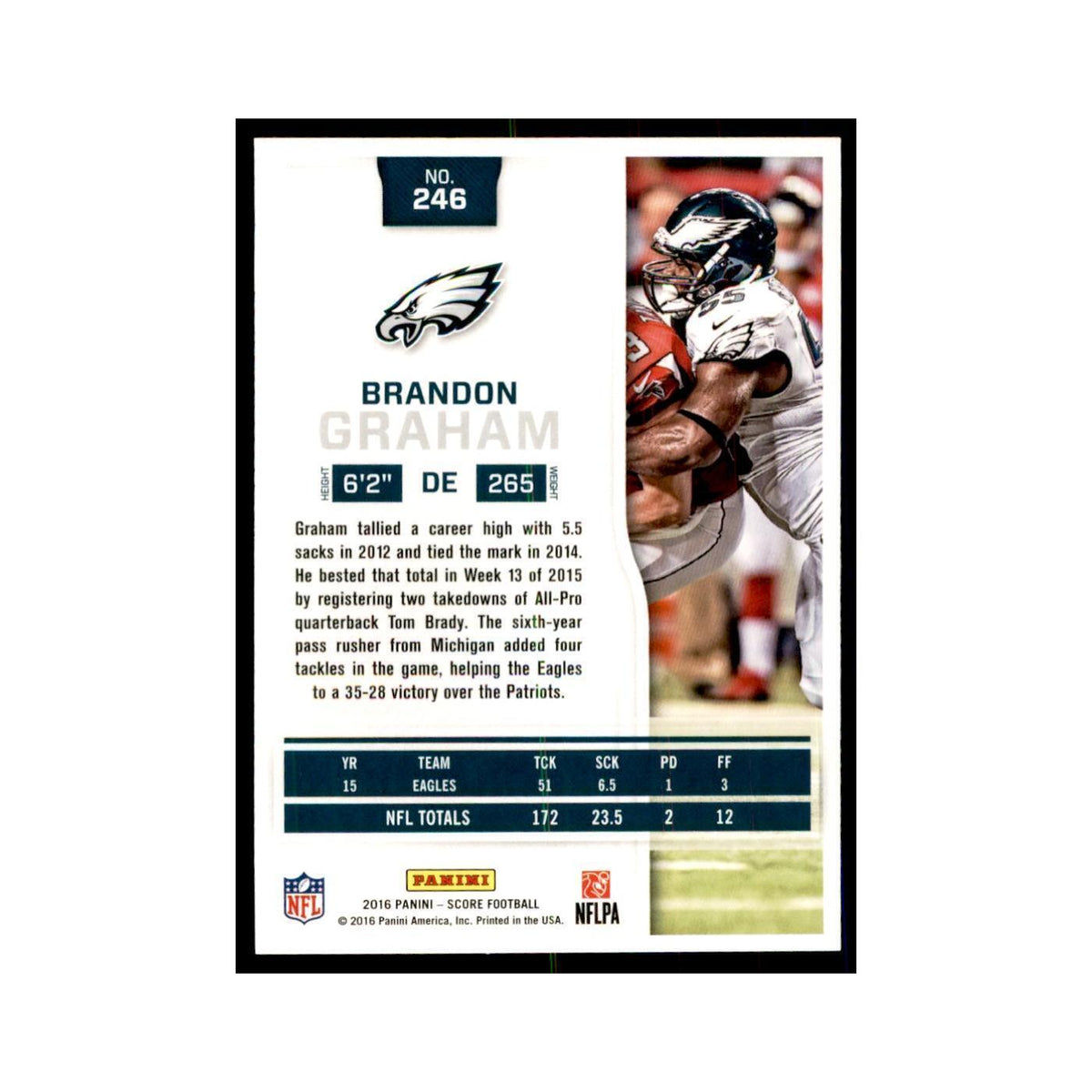 Brandon Graham 2016 Score #246 Football Cards Football Card NM
