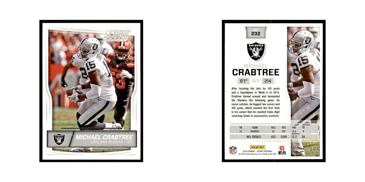 Michael Crabtree 2016 Score #232 Football Cards Football Card NM