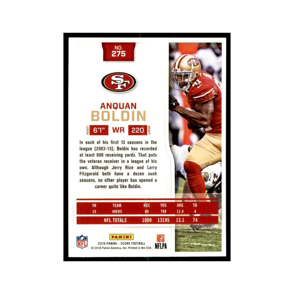 Anquan Boldin 2016 Score #275 Football Cards Football Card NM