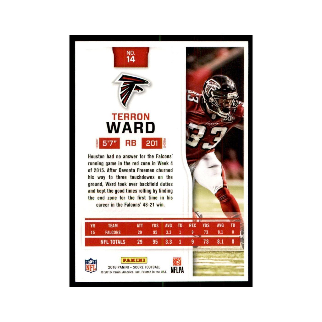 Terron Ward 2016 Score #14 Football Cards Football Card NM