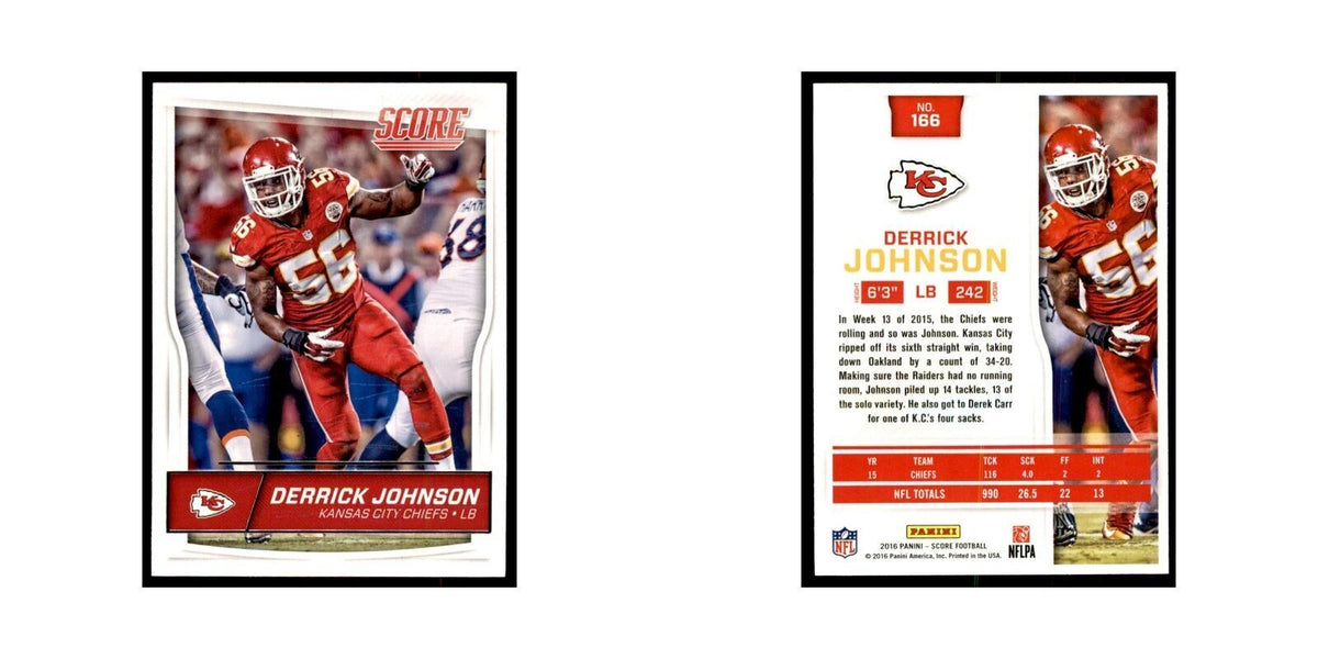 Derrick Johnson 2016 Score #166 Football Cards Football Card NM