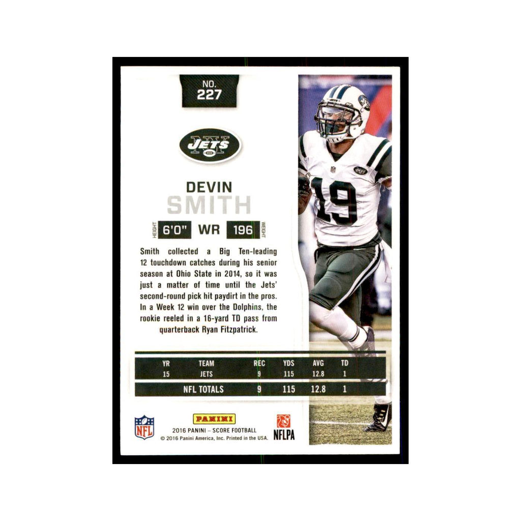 Devin Smith 2016 Score #227 Baseball Cards Football Card NM