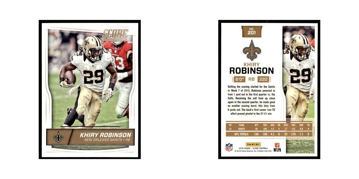 Khiry Robinson 2016 Score #201 Baseball Cards Football Card NM