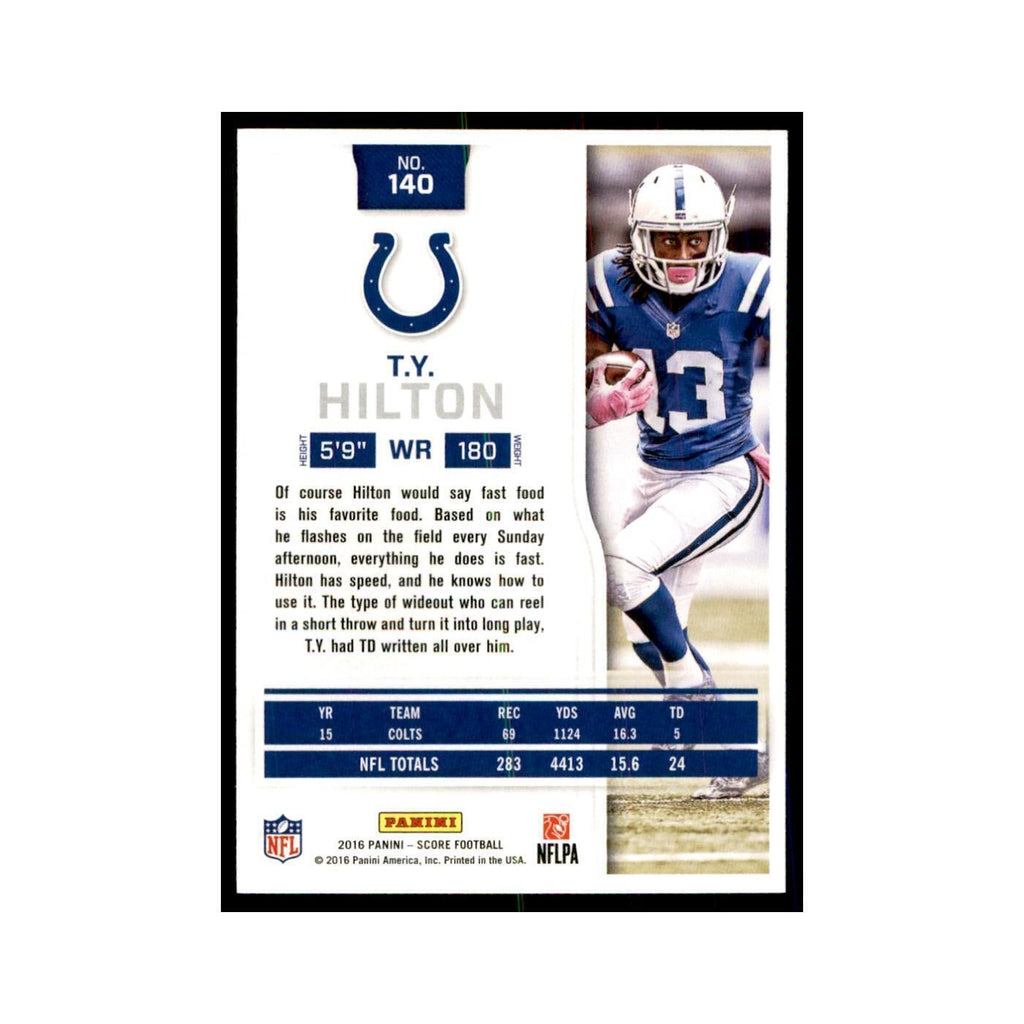 T.Y. Hilton 2016 Score #140 Baseball Cards Football Card NM