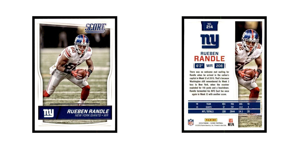 Rueben Randle 2016 Score #214 Baseball Cards Football Card NM