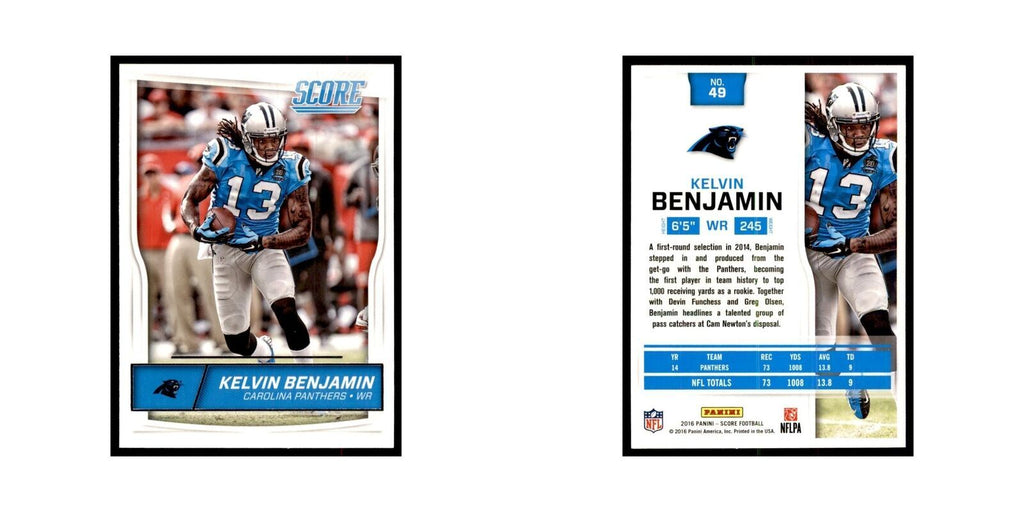 Kelvin Benjamin 2016 Score #49 Baseball Cards Football Card NM