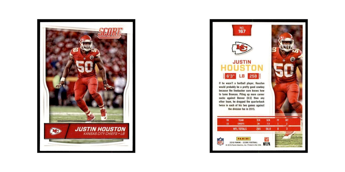 Justin Houston 2016 Score #167 Baseball Cards Football Card NM