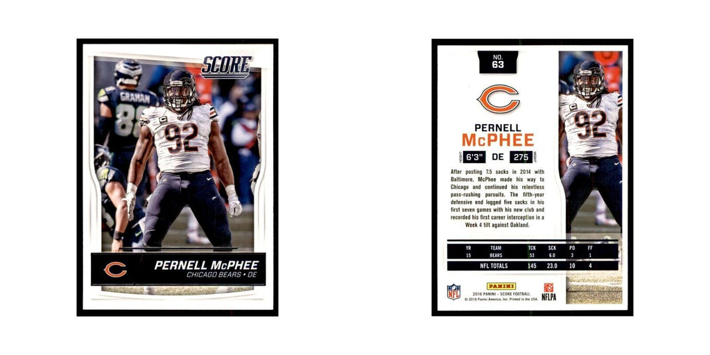 Pernell McPhee 2016 Score #63 Baseball Cards Football Card NM